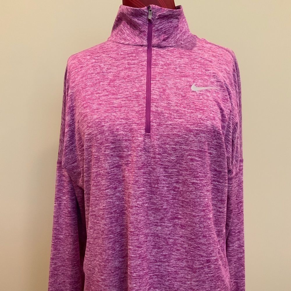 Nike dri-fit purple zip up sweatshirt size M